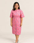 Ladies Renee Cheongsam - Pink Floral Lanterns
