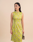 Ladies Mini Peony Cheongsam - Yellow Lanterns