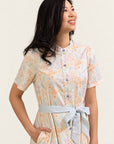 Ladies Sasha Dress - Cream Floral Bamboo