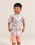 Little Man Shirt - Teal Lotus