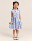 Jersey Luna Cheongsam - Blue Lucky Bamboo