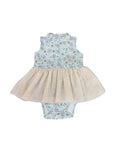 Jersey Luna Tulle Onesie - Blue Fans