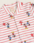 Mandarin-collared Polo Romper - Firecracker Mickey
