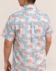 Men's Shirt - Teal Lotus back