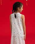 Back view of the Elly Naomi Cheongsam for girls in the Zodiac Mahjong collection.