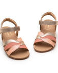 Tip Toey Joey Petal Sandals in Metallic Salmon / Flamingo / Rosa Seco, product photo