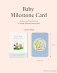 Baby milestone card set in classic pooh illustrations