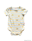Short-Sleeve Onesie - Play Stripes Pooh