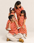 Cheongsam - Red Lucky Coins family