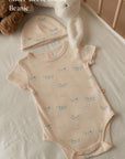 short sleeve onesie beanie hot dog