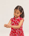 Twirly Cheongsam - Red Fans