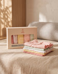 Bamboo Muslin Washcloth Set of 5 - Beary Pink