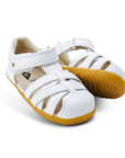 Bobux White Cross Jump Sandals Step Up