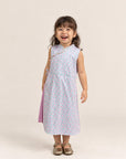 Wrap Cheongsam - Pink Teal Mosaic
