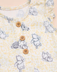Caitlyn Romper Yellow Hunny Pooh buttons