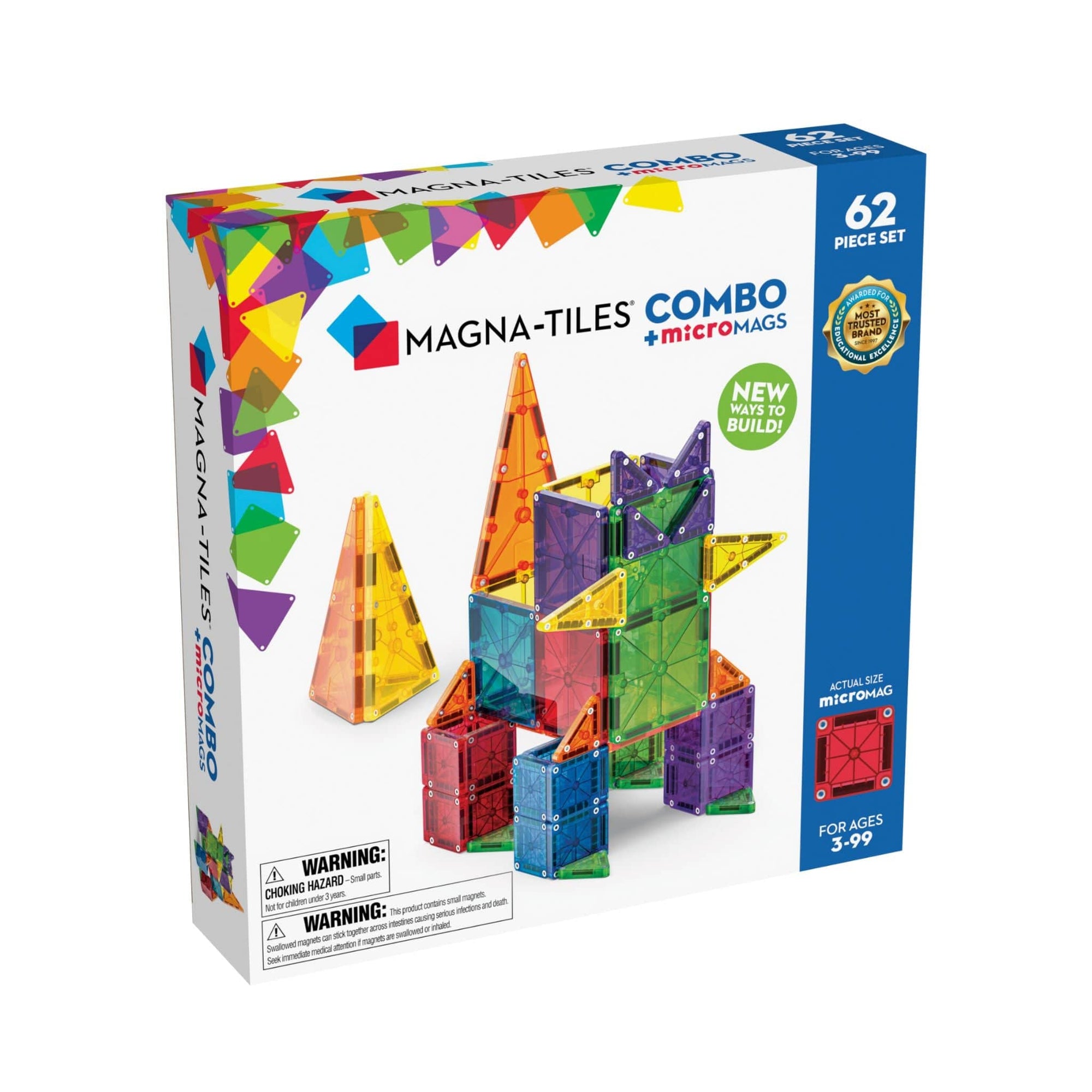 Magna-tiles Combo + microMAGS - 62pc | The Elly Store 