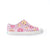 Native Shoes Jefferson kids sneaker in Barely Pink and Shell White with pink donut print