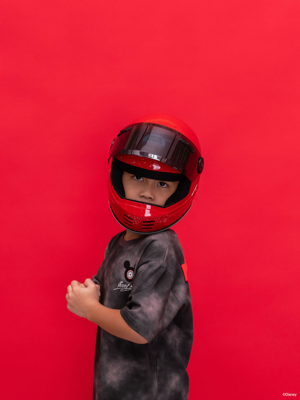 Disney Grey Mickey Helmet Tee