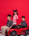 Pink Minnie Helmet Tee in a group