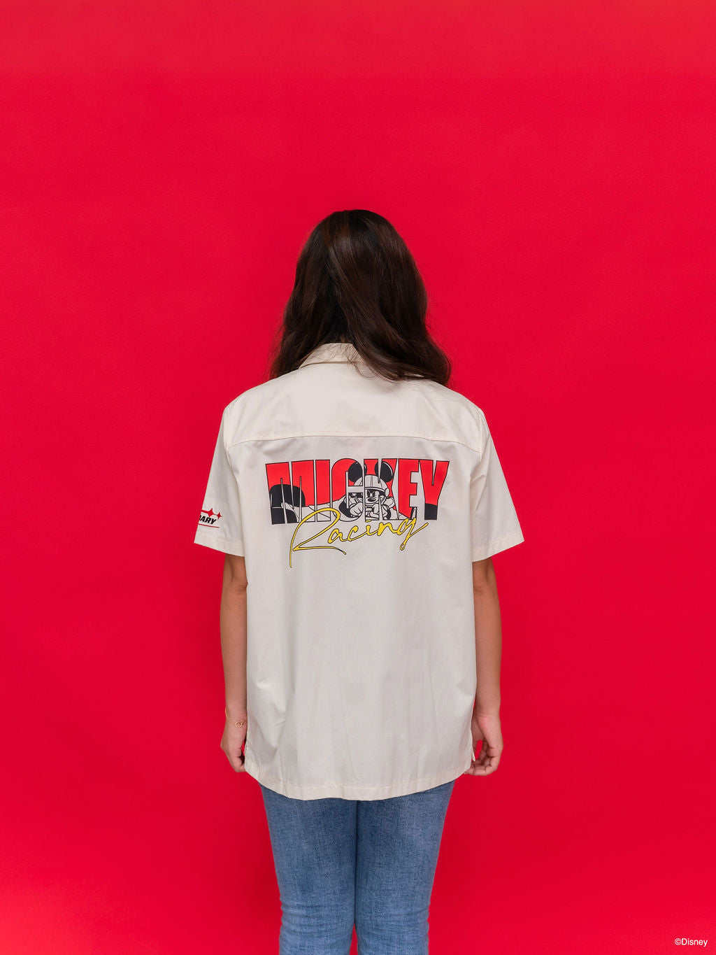 Adult Mechanic Shirt - Mickey Racing back
