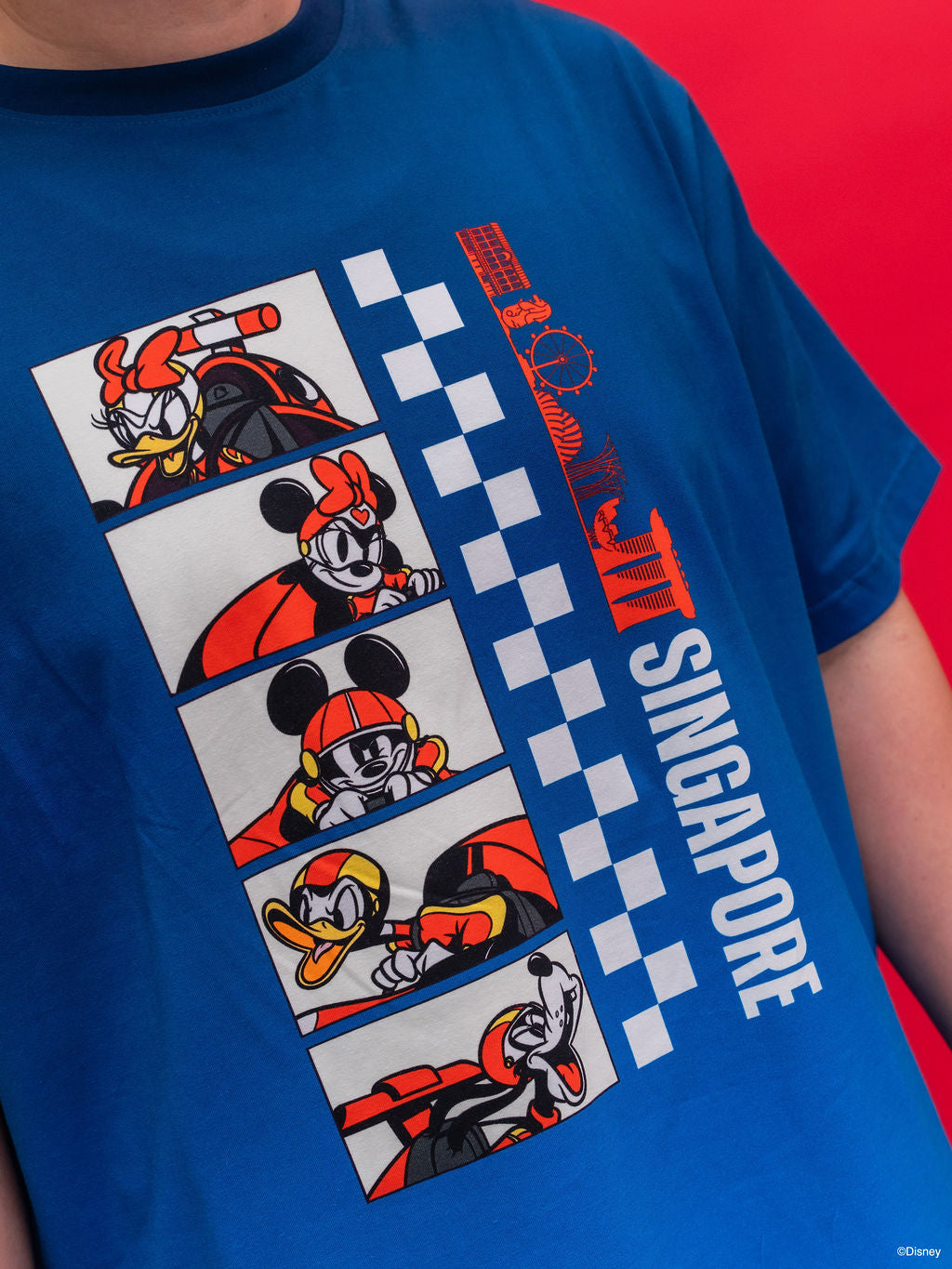 Close up of Adult Tee - Mickey Race Crew