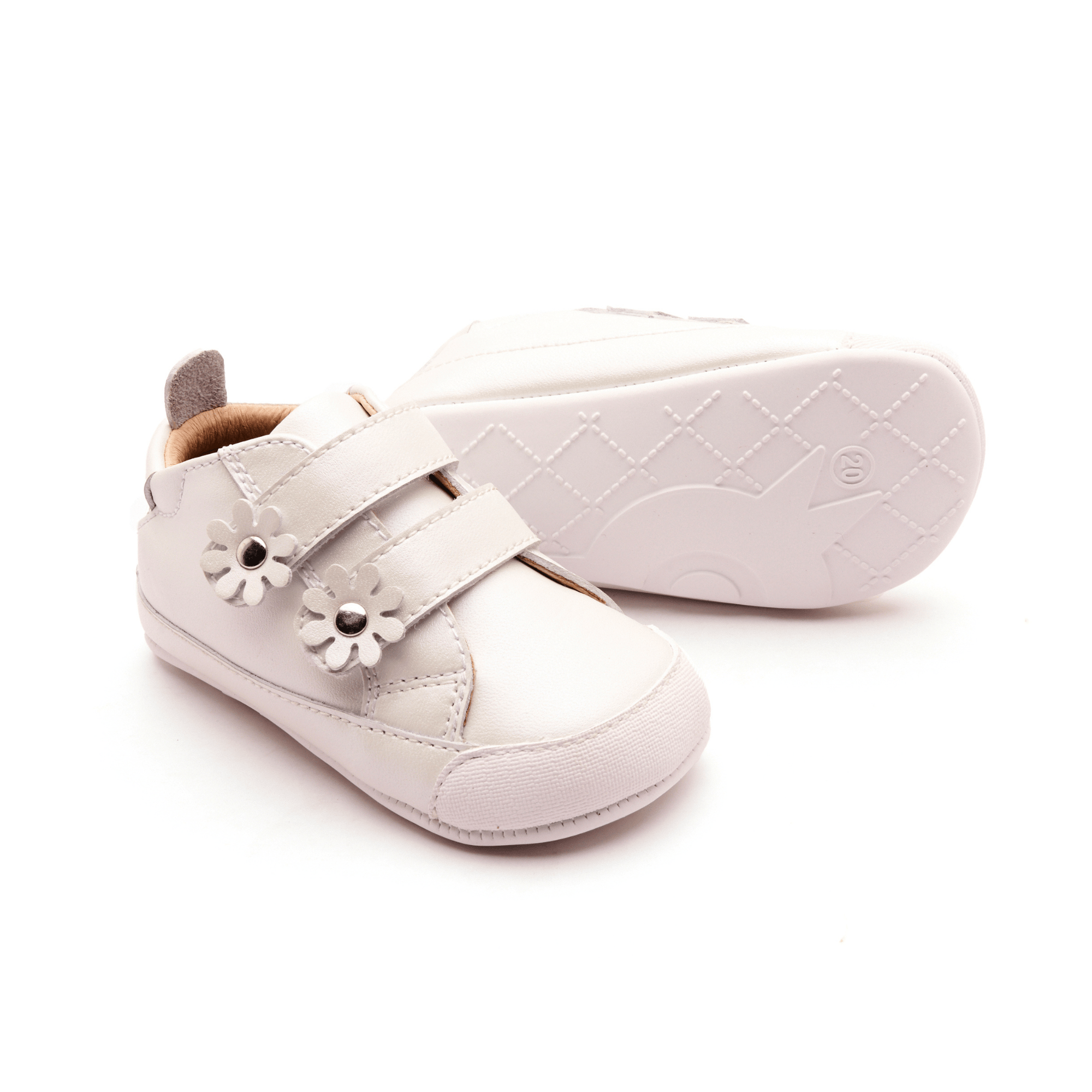 Old Soles - Flower Baby Shoes Nacardo Blanco | The Elly Store