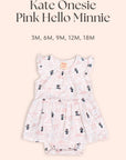 Kate Onesie - Pink Hello Minnie | Personalisable Turquoise Gift Set