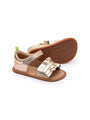 Ruffy Sandal - Metallic Salmon (Baby)