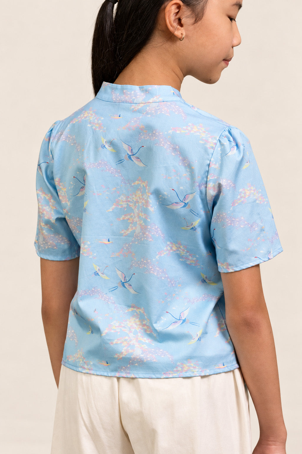 Ashley Top - Blue Cranes back