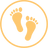 Footprints in a circle