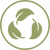 Green leaves recycling symbol