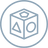 Geometric shape cube icon