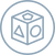 Geometric shape cube icon