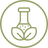 Flask icon in a circle