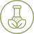 Flask icon in a circle