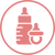 Baby bottle and pacifier icon