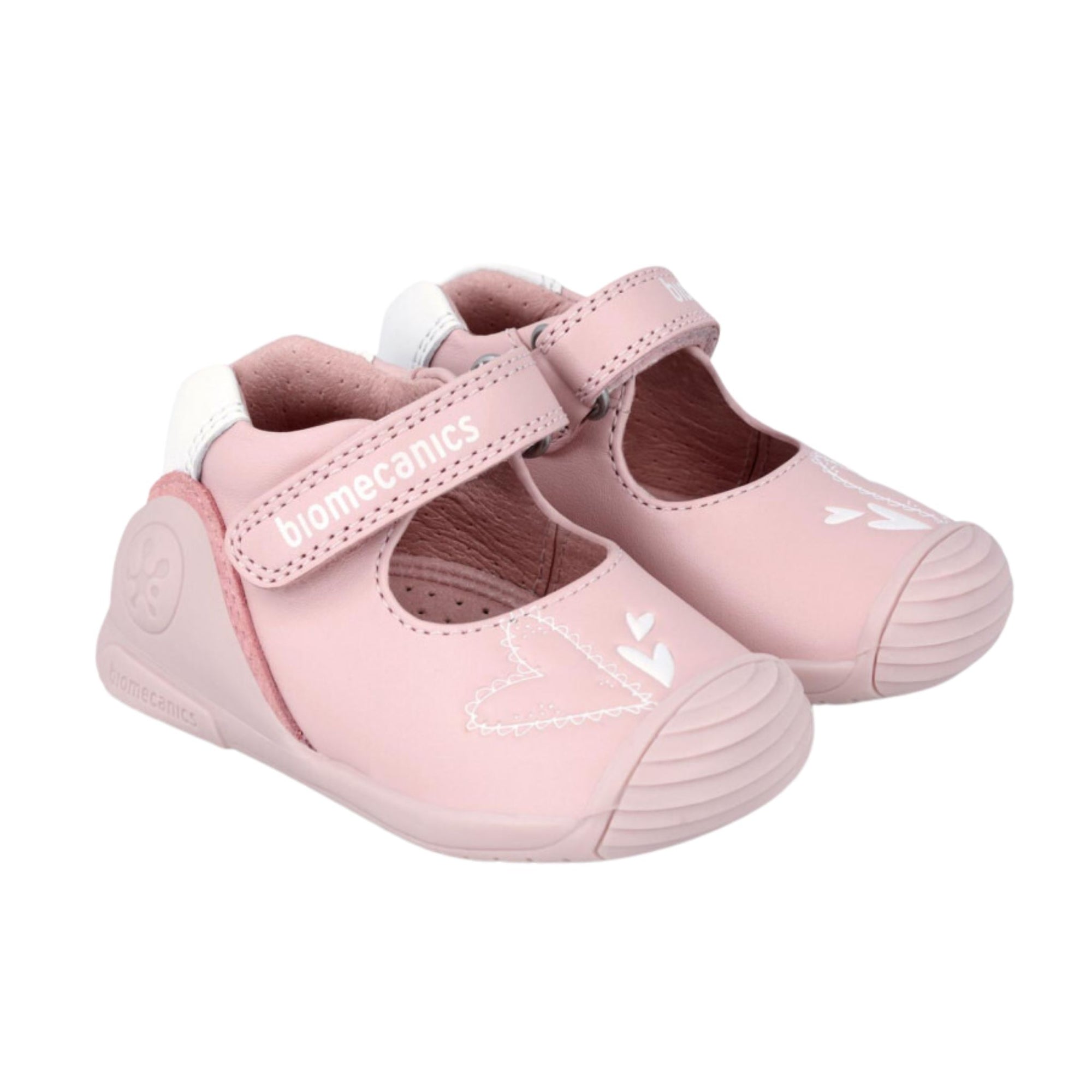 Biomecanics Biogateo Triple Heart Dusty Pink Mary Jane Shoes