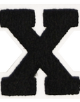 Iron-On Alphabet Patch - Black with White Border