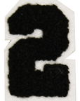 Iron-On Patch - Black with White Border (Numbers)