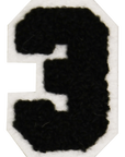 Iron-On Patch - Black with White Border (Numbers)