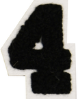 Iron-On Patch - Black with White Border (Numbers)