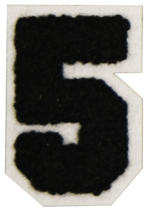 Iron-On Patch - Black with White Border (Numbers)