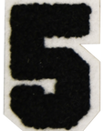 Iron-On Patch - Black with White Border (Numbers)
