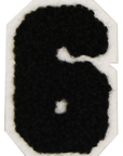 Iron-On Patch - Black with White Border (Numbers)