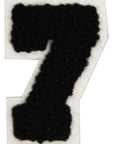 Iron-On Patch - Black with White Border (Numbers)