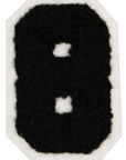 Iron-On Patch - Black with White Border (Numbers)