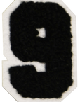 Iron-On Patch - Black with White Border (Numbers)
