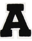 Iron-On Patch - Black with White Border (Letters)