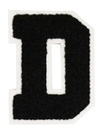 Iron-On Patch - Black with White Border (Letters)