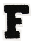 Iron-On Patch - Black with White Border (Letters)